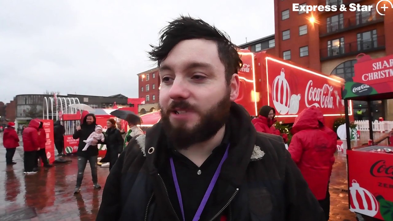 Famous Coca-Cola truck brings Christmas cheer to Wolverhampton