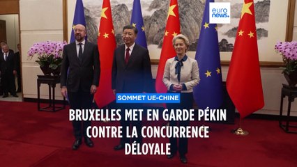 L'UE avertit la Chine qu'elle ne "tolérera pas" la concurrence déloyale lors d'un sommet aux enjeux considérables