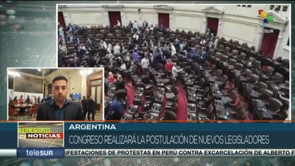 Congreso de Argentina realiza la postulación de los nuevos legisladores