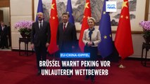 EU warnt China auf Gipfeltreffen vor unlauterem Wettbewerb