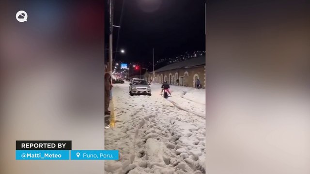 Shocking hailstorms in Puno, Peru