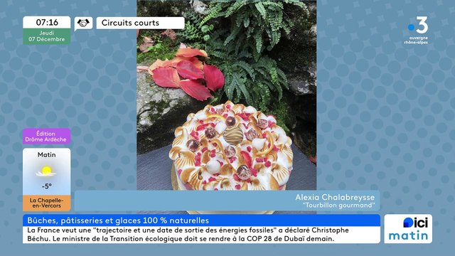 À Chomérac, Tourbillon Gourmand , des glaces, sorbets, buches, pâtisseries glacées, 100 % naturels