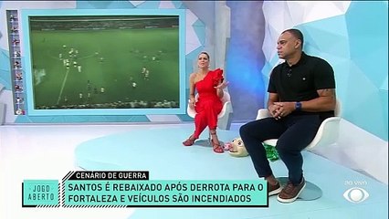 Denílson e Renata Fan lamentam confusão após rebaixamento do Santos no Brasileirão