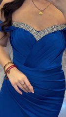 Evening dress with fishtail cut