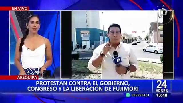 Arequipa: gremios y asociaciones marchan contra el gobierno y liberación de Fujimori