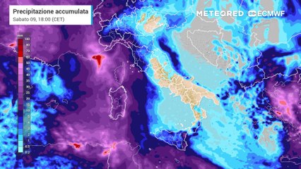 Piogge attese in Italia