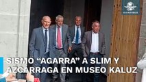 Sismo sorprende Carlos Slim Domit y Emilio Azcárraga Jean mientras esperaban a AMLO
