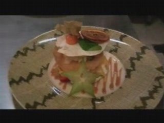 Mille feuille de fruits tropicaux  la gousse de vanille