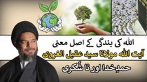 Hamd e Khuda | Na Shukri | Allah ki Bandagi | Ayatullah Maulana Syed Aqeel ul Gharavi