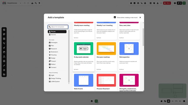 Mural Course Section 36 Choosing and Adding Templates