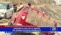 Chorrillos: conductor salva de morir tras quedar al borde de un precipicio en el Morro Solar