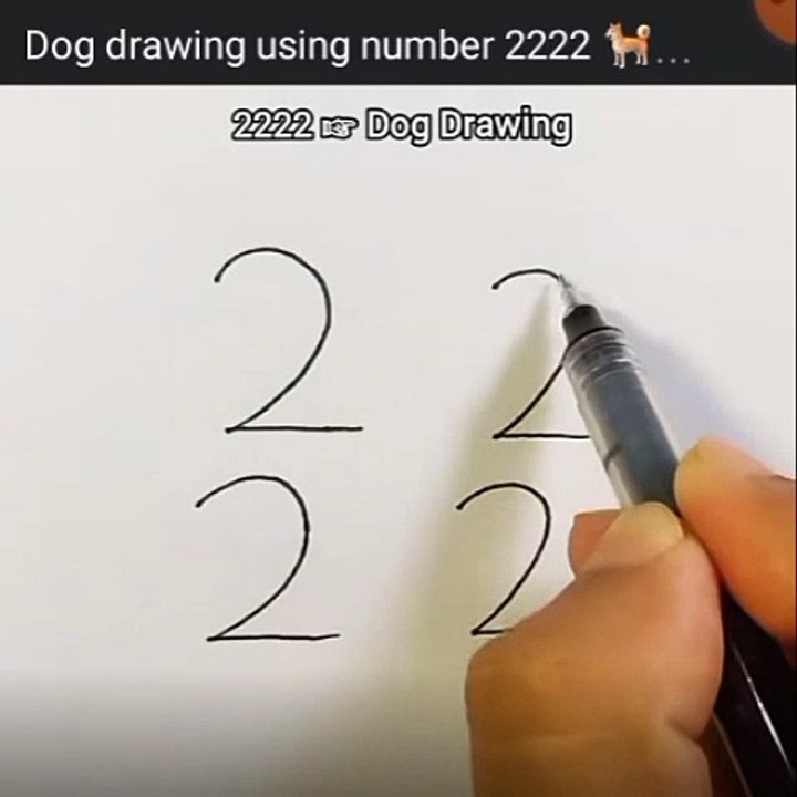 Dog Drawing Using 2222