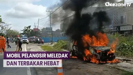 Usai Mengisi BBM di SPBU, Mobil Pelangsir Meledak dan Terbakar Hebat