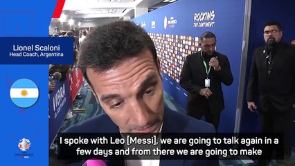Scaloni talking to Messi before deciding Argentina future
