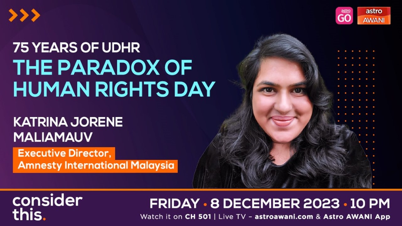 Consider This: Human Rights Day - UDHR 75th Anniversary Amidst War in Gaza