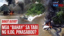 Mga “bahay” sa tabi ng ilog, pinasabog? | GMA Integrated Newsfeed