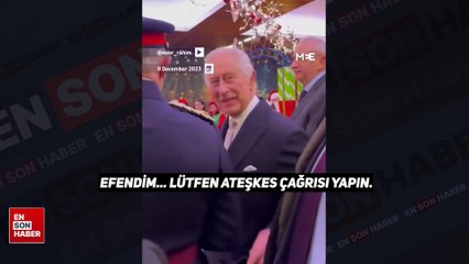 Filistin destekçisi kadından Kral Charles'a Gazze çağrısı