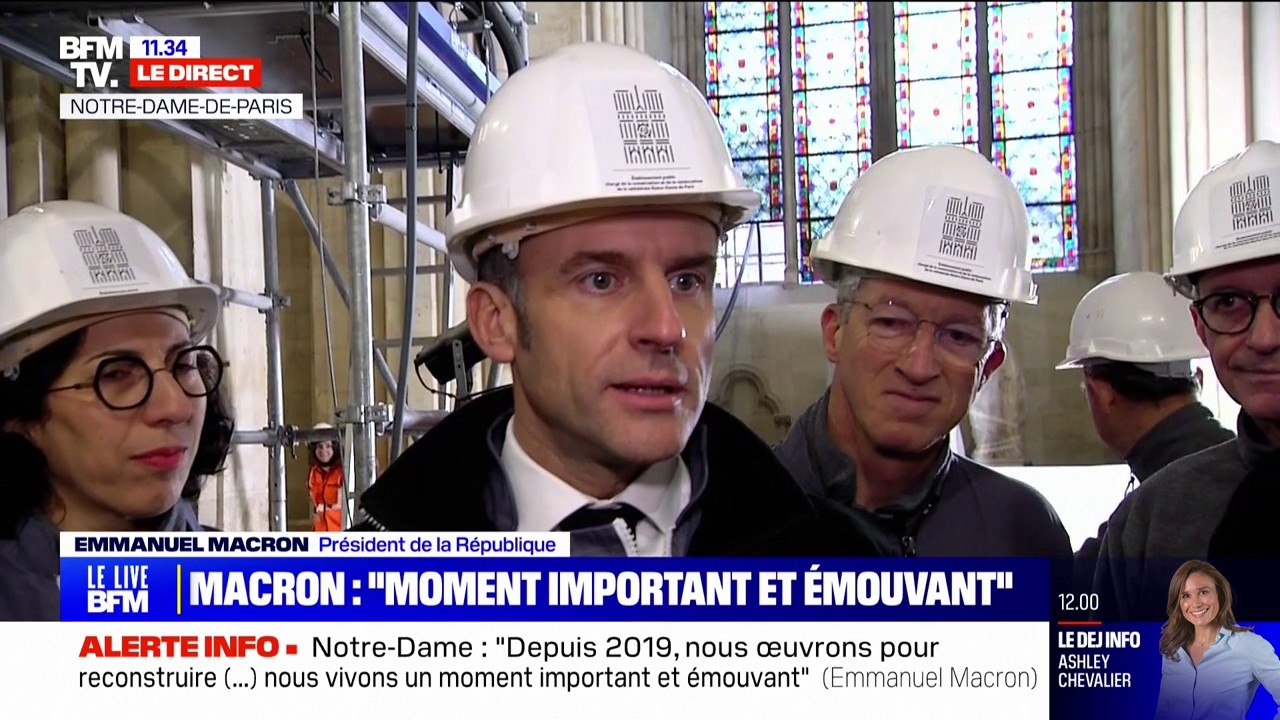Emmanuel Macron annonce "un concours ouvert aux artistes" pour créer six vitraux contemporains pour Notre-Dame