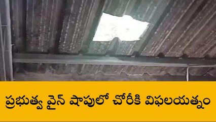పల్నాడు: ప్రభుత్వ వైన్ షాపులో చోరీకి విఫలయత్నం