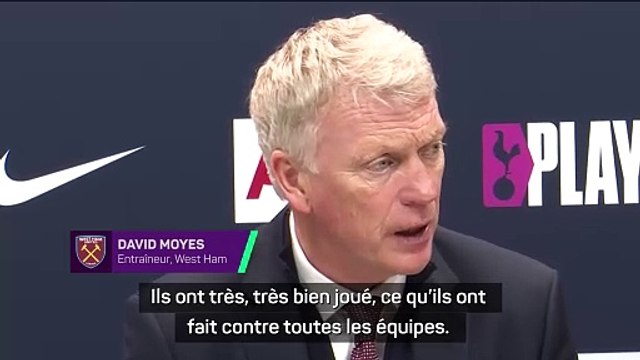 Moyes : Tottenham a très, très bien joué