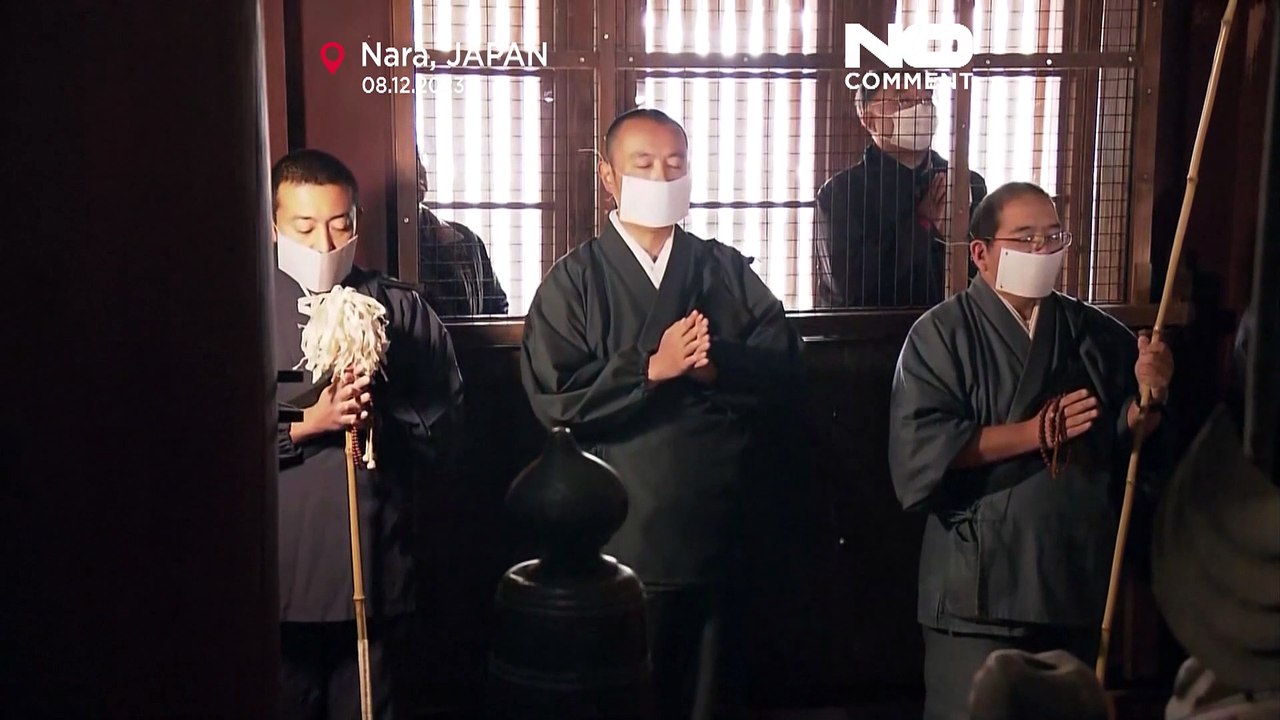 WATCH: Buddha statues at Horyuji Temple in Japan receive annual cleaning