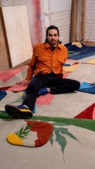 Maxime fabrique des tapis en tufting en laine recyclée française