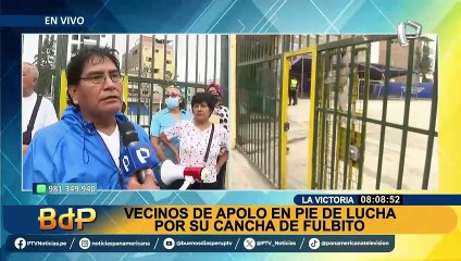 Vecinos de Apolo en pie de lucha por cancha de fulbito en La Victoria