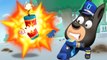 Dangerous Falling Firecrackers _ Safety Cartoons _ Kids Cartoon _ Sheriff Labrador _ BabyBus