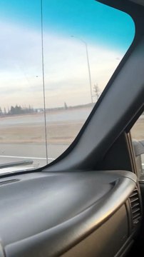 Wrecked Truck Swerves Across Traffic