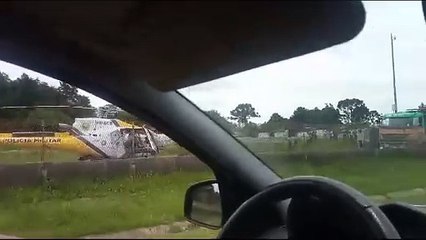 Engavetamento com sete veículos deixa pelo menos 5 feridos no Contorno Leste, em Piraquara