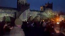 Lumiere light art: Durham Cathedral lit up by stunning projection