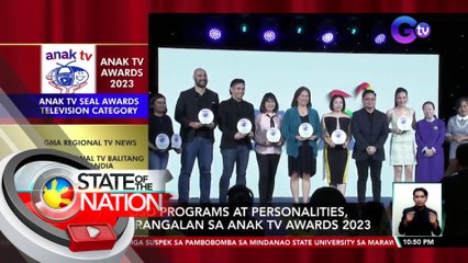 Kapuso programs at personalities, pinarangalan sa ANAK TV awards 2023 | SONA