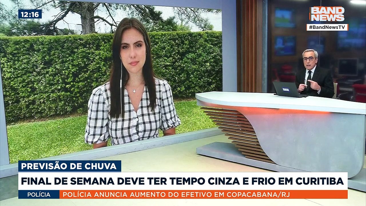 Final de semana deve ter tempo cinza e frio em Curitiba |BandNews V