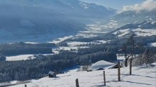Schneelandschaft Oberpinzgau von Hollersbach gefilmt