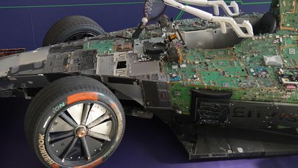 First Formula E car made from electronic waste on display at Cop28