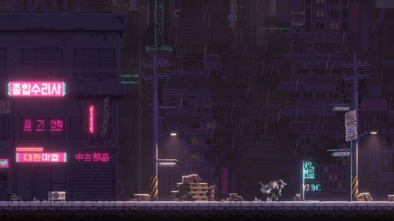Im Steam-Liebling Sanabi jagt ihr durch eine Cyberpunk-Stadt