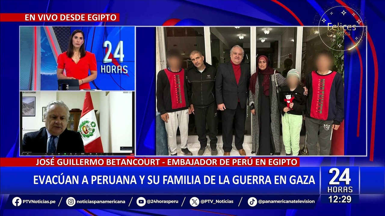 Embajador de Perú en Egipto detalla el rescate de una peruana y su familia atrapados en Gaza