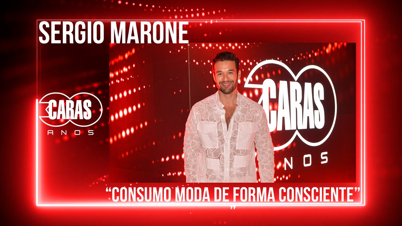 SÉRGIO MARONE COM LOOK FRESQUINHO EM NOITE QUENTE NO ANIVERSÁRIO DE 30 ANOS DE CARAS!