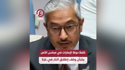 下载视频: كلمة دولة الإمارات في مجلس الأمن بشأن وقف إطلاق النار في غزة