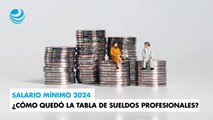 Salario mínimo 2024: ¿Cómo quedó la tabla de sueldos profesionales?