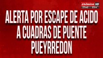 Alerta por escape de ácido a cuadras del Puente Pueyrredón