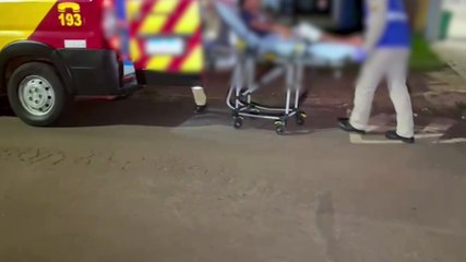 Motociclista cai de moto e vai para casa no Universitário onde recebe atendimento médico