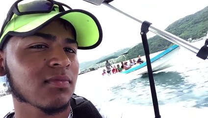Últimos momentos de la lancha antes de hundirse