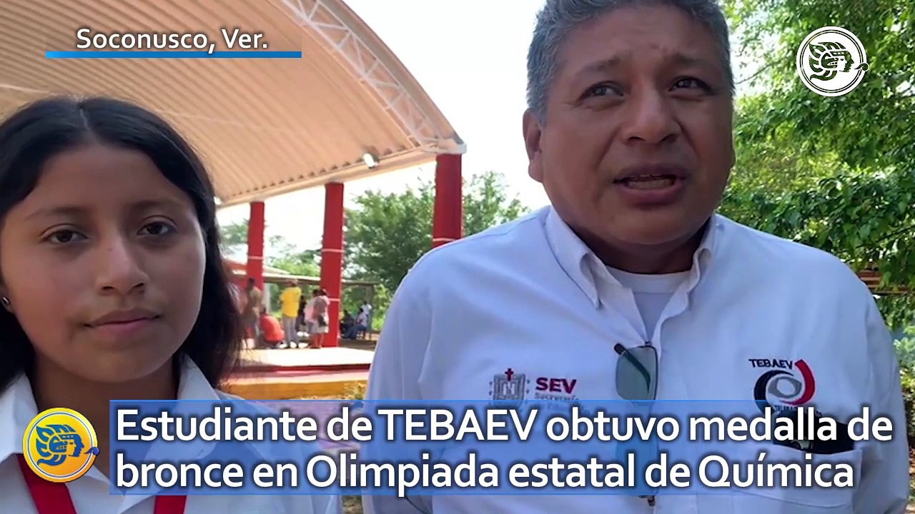 Estudiante de TEBAEV de Soconusco obtuvo medalla de bronce en Olimpiada estatal de Química