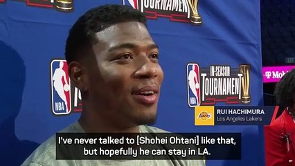 Lakers' Japanese star Hachimura asks Ohtani to stay in LA