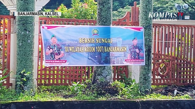 Cegah Banjir, TNI dan Masyarakat di Banjarmasin Bersihkan Sampah di Sungai, Drainase Hingga Pasar