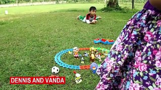 Play in The Park with Kids Toys Boboiboy - Masha - Disney - Train-Dannis-Yuvanda