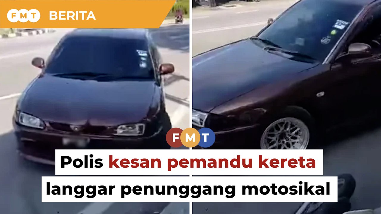 Polis kesan pemandu kereta langgar, ugut penunggang motosikal
