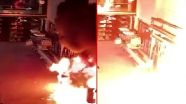 Sobaya tiner döktü, saniyeler sonra dehşeti yaşadı...