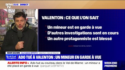 Adolescent tué au couteau à Valenton: un mineur placé en garde à vue dans la nuit